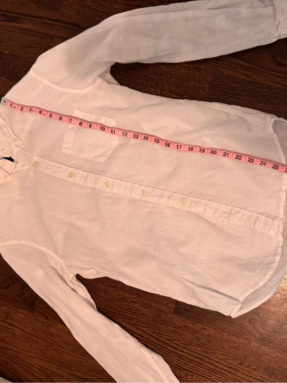 J. Crew White Slim Fit Linen Button-Down Shirt